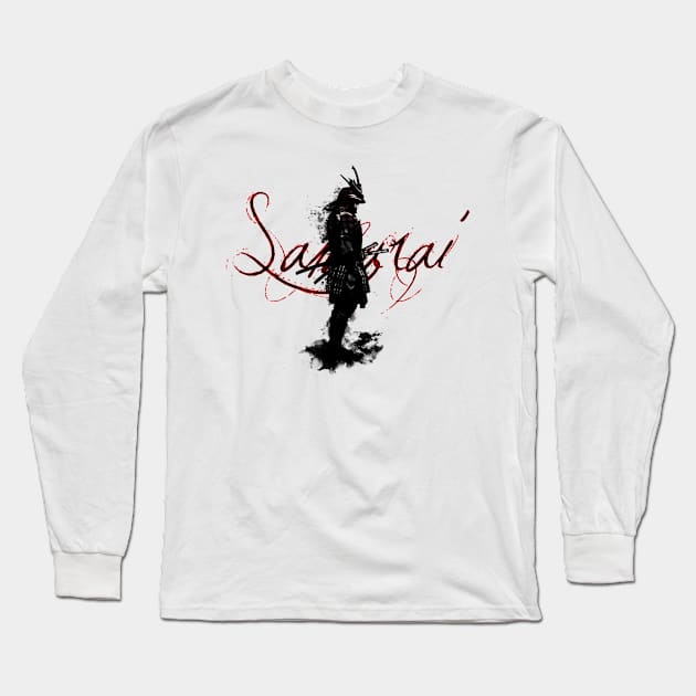 Samurai Warrior Long Sleeve T-Shirt by inkstyl